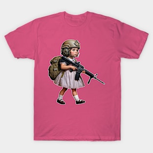 The Little Girl and a Gun T-Shirt